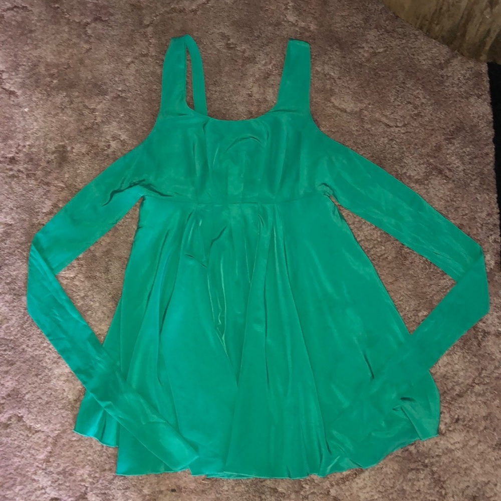 pretty green short dress